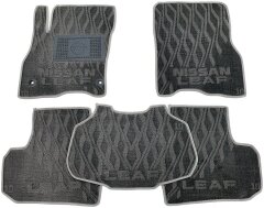 Композитные коврики в салон Nissan Leaf 2012-2018 (V) серые AVTO-Tex