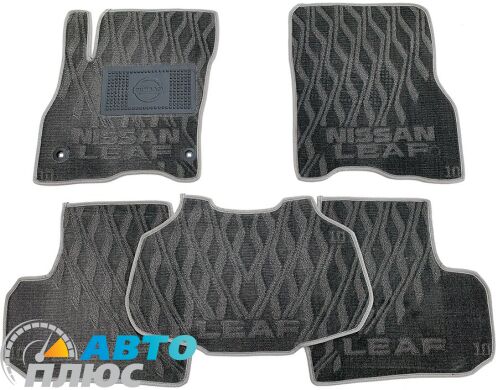 Композитные коврики в салон Nissan Leaf 2012-2018 (V) серые AVTO-Tex