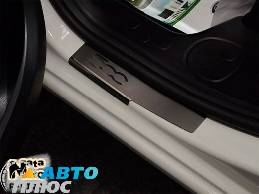 Накладки на пороги Fiat 500L 2013- (Premium)
