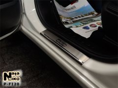 Накладки на пороги Fiat 500L 2013- (Premium)