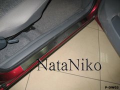 Накладки на пороги Daewoo Nexia 1994- (Premium)
