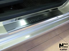 Накладки на пороги Hyundai i10 2007-2014 (Premium)