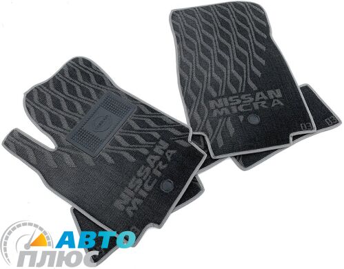 Композитные коврики в салон Nissan Micra (K12) 2002- (V) серые AVTO-Tex