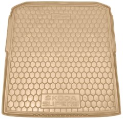 Автомобильный коврик в багажник Skoda SuperB 2015- Universal бежевый (AVTO-Gumm)