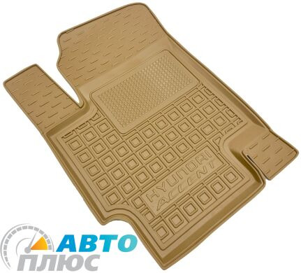 Автомобильные коврики в салон Hyundai Accent 2006-2010 бежевые (AVTO-Gumm)