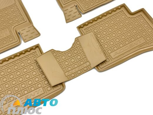 Автомобильные коврики в салон Hyundai Accent 2006-2010 бежевые (AVTO-Gumm)