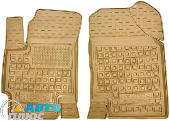 Автомобильные коврики в салон Hyundai Accent 2006-2010 бежевые (AVTO-Gumm)