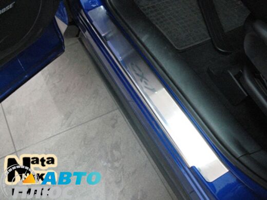 Накладки на пороги Mazda CX-7 2006- (Premium)