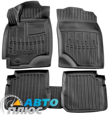 3D Килимки в салон автомобіля Mitsubishi Outlander 2003-2007 (Stingray)