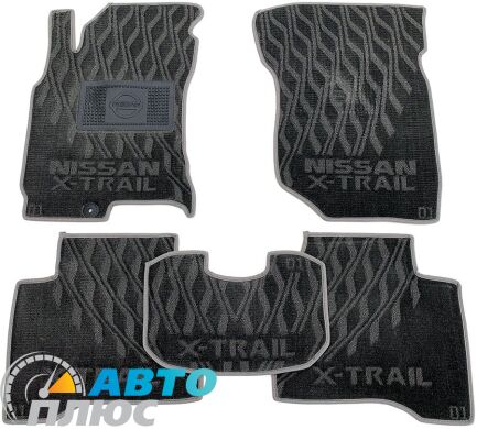 Композитные коврики в салон Nissan X-Trail (T30) 2001- (V) серые AVTO-Tex