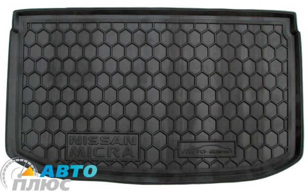 Автомобильный коврик в багажник Nissan Micra (K13) 2010- (Avto-Gumm)