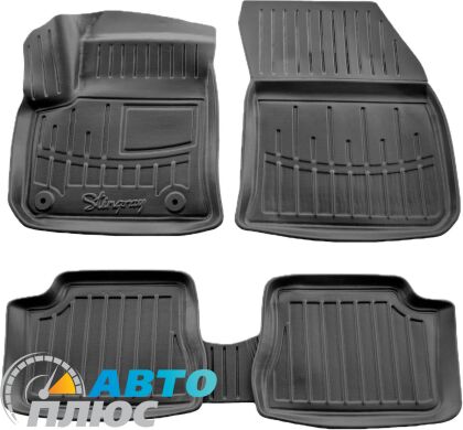 3D Коврики в салон автомобиля Opel Mokka-e 21-/Corsa-e 19-/Peugeot e-208 20-/Jeep Avenger 23- (Stingray)