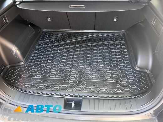 Автомобильный коврик в багажник Hyundai Tucson 2021- верхняя полка c сабв. (AVTO-Gumm)