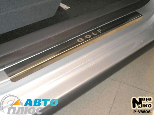 Накладки на пороги Volkswagen Golf Plus 04-/09- (Premium)