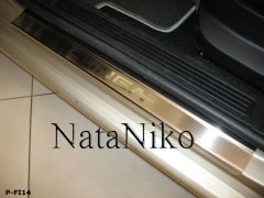 Накладки на пороги Fiat Linea 2007- (Premium)