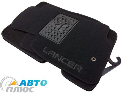 Фото ковриков в салон для автомобиля Mitsubishi Lancer 9 2003- черные бизнес Avtoplus.com.ua
