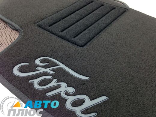 Ворсовые коврики в салон Ford Mondeo 2007-2015 черные ML Lux