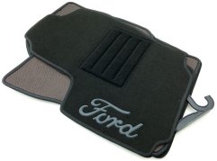 Ворсовые коврики в салон Ford Mondeo 2007-2015 черные ML Lux