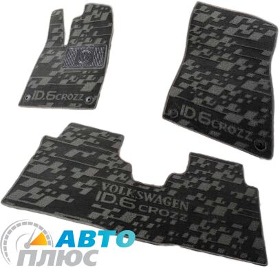 Композитные коврики в салон Volkswagen ID6 2021- (X) черные AVTO-Tex