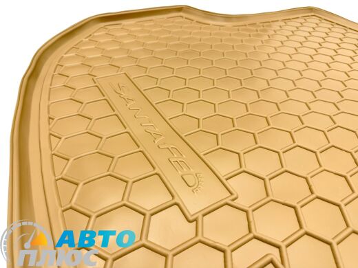 Автомобильный коврик в багажник Hyundai Santa Fe (DM) 2012- 5 мест бежевый (AVTO-Gumm)