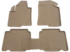 Полиуретановые коврики в салон Hyundai ix55 2008- бежевые (NorPlast)
