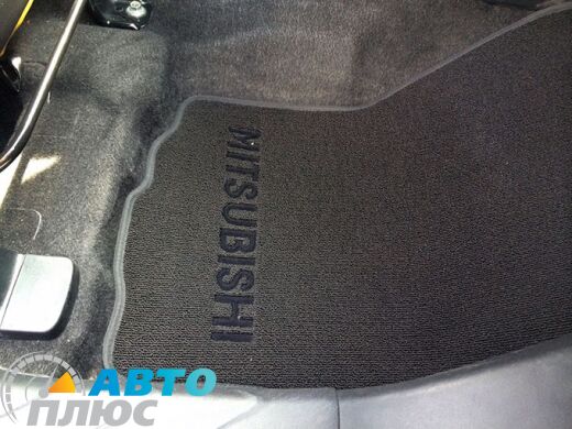 Ворсовые коврики в салон Mitsubishi Outlander XL 2007- черные Milan