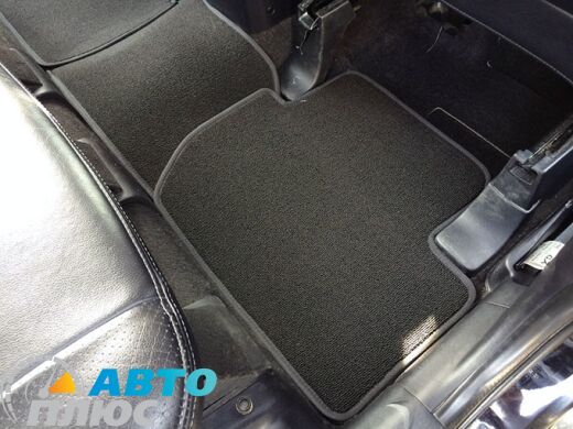 Ворсовые коврики в салон Mitsubishi Outlander XL 2007- черные Milan