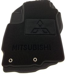 Ворсовые коврики в салон Mitsubishi Outlander XL 2007- черные Milan