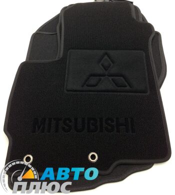 Ворсовые коврики в салон Mitsubishi Outlander XL 2007- черные Milan