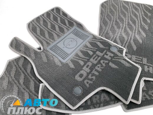 Композитные коврики в салон Opel Astra H 2004- (V) серые AVTO-Tex
