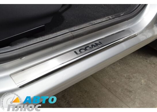 Накладки на пороги Renault Logan MCV 2010-2013 (Premium)
