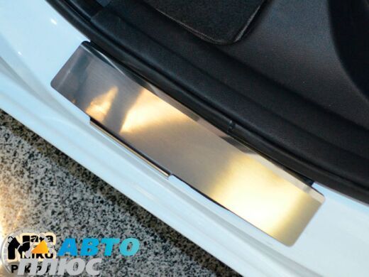 Накладки на пороги Kia Ceed (JD) 2012- (Premium)