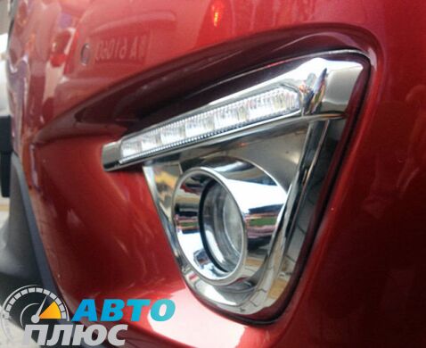 Штатные дневные ходовые огни LED-DRL для Mazda CX-5 2012- V2 chrome