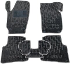 Композитные коврики в салон Skoda Fabia 2 2007-2015 (V) серые AVTO-Tex