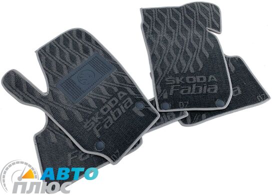 Композитные коврики в салон Skoda Fabia 2 2007-2015 (V) серые AVTO-Tex