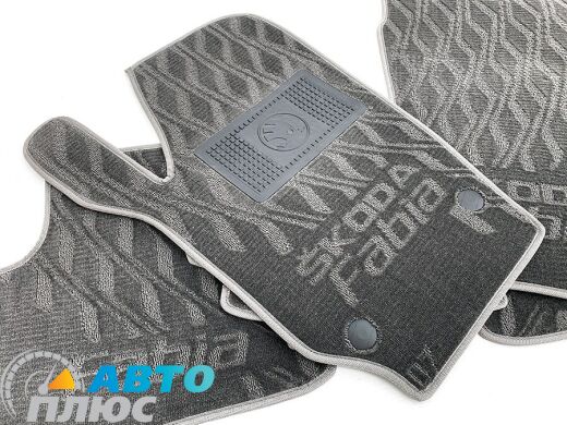 Композитные коврики в салон Skoda Fabia 2 2007-2015 (V) серые AVTO-Tex
