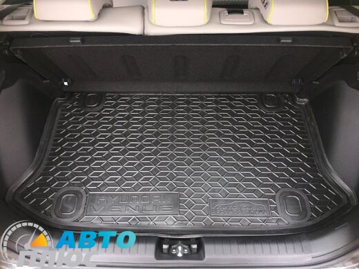Автомобильный коврик в багажник Hyundai Venue 2021- верхняя полка (AVTO-Gumm)