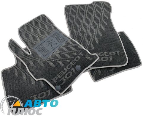 Композитные коврики в салон Peugeot 301 2013- (V) серые AVTO-Tex