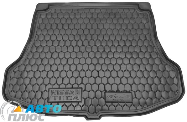 Автомобильный коврик в багажник Nissan Tiida 2004- Sedan (Avto-Gumm)
