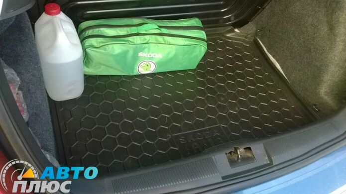 Автомобильный коврик в багажник Skoda Fabia 2 2007- Hatchback (Avto-Gumm)