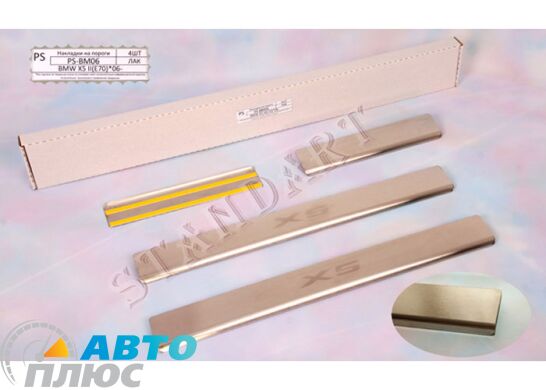 Накладки на пороги автомобиля BMW X5 (E70) 2006- (Standart)
