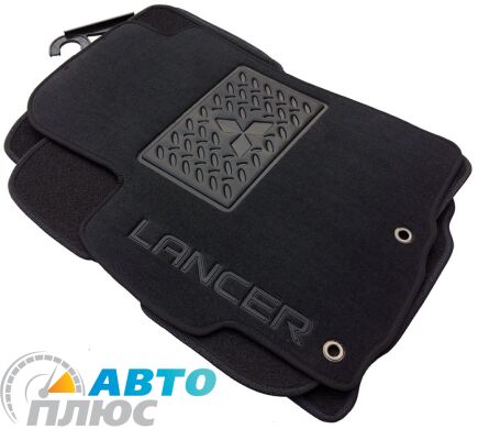 Фото ковриков в салон для автомобиля Mitsubishi Lancer 10 2007- черные бизнес Avtoplus.com.ua
