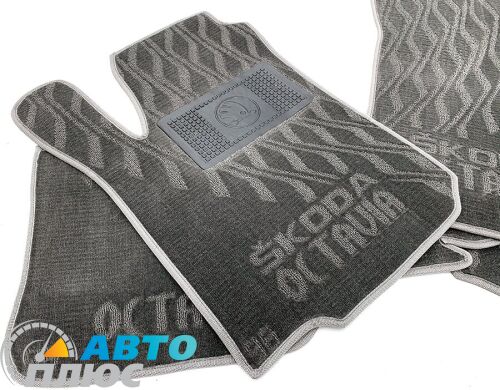Композитные коврики в салон Skoda Octavia Tour 1996- (V) серые AVTO-Tex