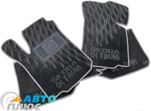 Композитные коврики в салон Skoda Octavia Tour 1996- (V) серые AVTO-Tex