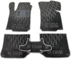 Композитные коврики в салон Skoda Octavia Tour 1996- (V) серые AVTO-Tex