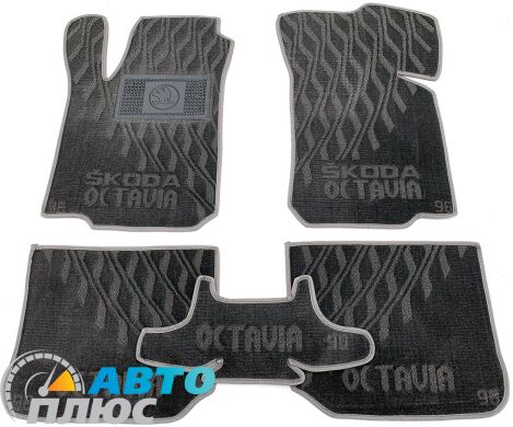 Композитные коврики в салон Skoda Octavia Tour 1996- (V) серые AVTO-Tex