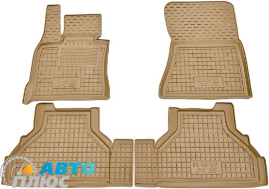 Автомобильные коврики в салон BMW X5 (E70) 2007- бежевые (AVTO-Gumm)