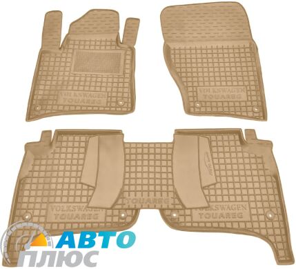 Автомобильные коврики в салон Volkswagen Touareg 2010- бежевые (AVTO-Gumm)