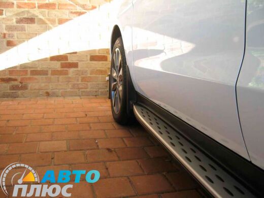 Комплект брызговиков Mercedes ML (W166) 11-/GLE 14- (с порогами) передние (AVTM)