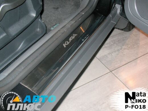 Накладки на пороги Ford Kuga 2008-2013 (Premium)